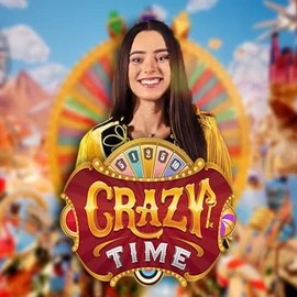Live Casino logo of Crazy Time from Evolution at Robocat Casino