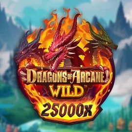 Official Slots logo: Dragons of Arcane Wild by Foxium at Robocat Casino