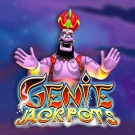 Jackpots logo of Genie Jackpots from Blueprint Gaming at Robocat Casino
